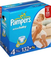 Подгузники Pampers Active Baby 4 132 купить по лучшей цене