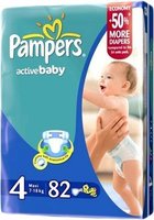 Подгузники Pampers Active Baby 4 82 купить по лучшей цене