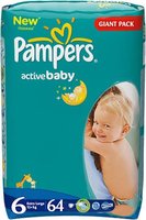 Подгузники Pampers Active Baby 6 64 купить по лучшей цене