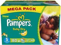 Подгузники Pampers Baby Dry 5 Mega 80 купить по лучшей цене