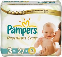 Подгузники Pampers Premium Care 3 27 купить по лучшей цене