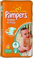 Подгузники Pampers Sleep&Play 4 50 купить по лучшей цене