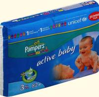 Подгузники Pampers Active Baby 3 82 купить по лучшей цене