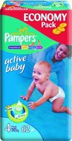 Подгузники Pampers Active Baby 4+ 62 купить по лучшей цене