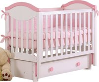 Кроватка Лель Камелия АБ 23.3 (Белый с розовым) купить по лучшей цене
