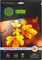 Фотобумага Cactus шелковисто матовая a4 280 г м2 20 листов cs sma428020 купить по лучшей цене