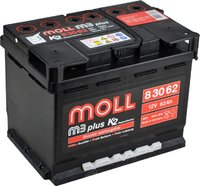 Автомобильный аккумулятор MOLL M3 plus K2 R 83062 62Ah купить по лучшей цене