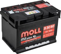 Автомобильный аккумулятор MOLL M3 plus K2 83060 60Ah купить по лучшей цене