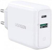 Зарядное устройство сетевое зарядное ugreen cd170 60468 белый купить по лучшей цене