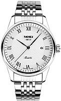 Наручные часы часы наручные мужские skmei 9058 11 белый серебристый купить по лучшей цене