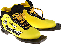Лыжи Trek ботинки беговых лыж snowball желтый черный, р-р 36 купить по лучшей цене