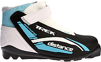 Лыжи Trek ботинки беговых лыж distance control sns черный голубой, р-р 40 купить по лучшей цене