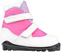 Лыжи Trek ботинки беговых лыж kids sns белый розовый, р-р 30 купить по лучшей цене