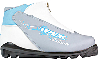 Лыжи Trek ботинки беговых лыж distance women comfort sns серый металлик голубой, р-р 41 купить по лучшей цене