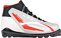 Лыжи Trek ботинки беговых лыж distance sns серебристый красный, р-р 40 купить по лучшей цене