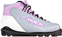 Лыжи Trek ботинки беговых лыж distance women sns серый металлик сиреневый, р-р 42 купить по лучшей цене