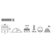 Палатка High Peak Monodome XL светло-серый купить по лучшей цене