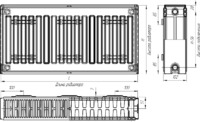 Радиатор отопления Лидея ЛК 22-511 тип 22 500x1100 купить по лучшей цене