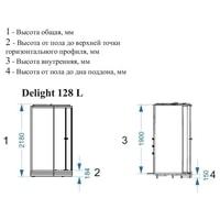 Душевая кабина Domani-Spa Delight 128 120x80 R с гидромассажем черный/тонированное купить по лучшей цене