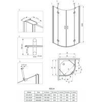 Душевая кабина Deante Abelia 90x90 KTA 053P купить по лучшей цене