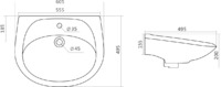 Умывальник Santek Бриз 60 60.5x49.5 (1WH110466) купить по лучшей цене