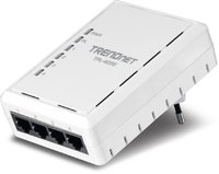 Сеть по электропроводке (Powerline) TRENDnet TPL 405E Powerline AV 500 Мбит с адаптер с 4 портами Ethernet 10 100 1000 Мбит с купить по лучшей цене