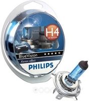 Ксеноновая и галогенная лампа philips h4 bluevision 2шт купить по лучшей цене