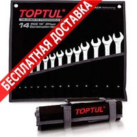 Набор инструмента набор комбинированных ключей toptul 8-24 мм 14 предметов gpab1404 купить по лучшей цене
