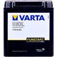Мотоциклетный аккумулятор Varta funstart agm ytx16 bs 514 902 022 14 а ч купить по лучшей цене