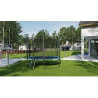 Батут GetActive Jump 8ft - 252 см с лестницей, внешней сеткой синий купить по лучшей цене