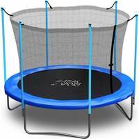 Батут Atlas Sport 252 см - 8ft с лестницей, внутренняя сетка, синий купить по лучшей цене
