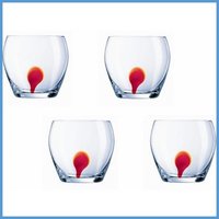 Бокал (рюмка) luminarc drip red набор стаканов стеклянных 4 шт 310 мл код 74503 арт e5171 купить по лучшей цене