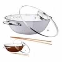 Сковорода ET чугунная wok с эмалированным покрытием peterhof ph 15428 32 купить по лучшей цене