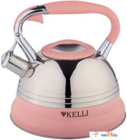 Чайник и заварник Kelli чайник со свистком kl-4504 розовый купить по лучшей цене