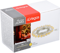 Гирлянда гирлянда vegas бриллианты 55083 25 led теплый белый купить по лучшей цене