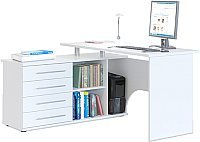 Cтол компьютерный стол сокол мебель кст 109 левый белый купить по лучшей цене