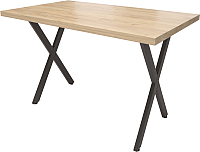 Cтол обеденный стол millwood loft x light 130x80 дуб золотой craft металл черный купить по лучшей цене