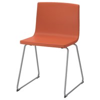 Стул Ikea бернгард мьюк оранжевый хром 203 597 95 купить по лучшей цене