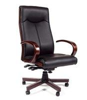 Кресло Chairman кресло ch411 черн экопремиум с деревянными элементам купить по лучшей цене