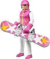 Детская игрушка Bruder игровой набор фигурка сноубордистки с аксессуарами 60420 купить по лучшей цене