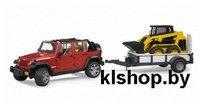 Детская игрушка Bruder 02925 внедорожник jeep wrangler unlimited rubicon с прицепом платформой купить по лучшей цене