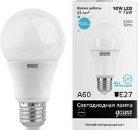 Энергосберегающяя лампочка светодиодная лампа gauss elementary e27 10вт 23220 купить по лучшей цене