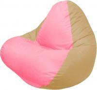 Кресло мешок Flagman relax г4 1 050 розовый темно бежевый купить по лучшей цене