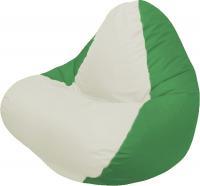 Кресло мешок Flagman relax г4 1 004 белый зеленый купить по лучшей цене