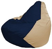 Кресло мешок Flagman груша макси г2 1 42 темно синий светло бежевый купить по лучшей цене