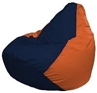Кресло мешок Flagman груша макси г2 1 45 темно синий оранжевый купить по лучшей цене