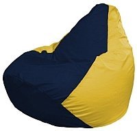 Кресло мешок Flagman груша макси г2 1 47 темно синий желтый купить по лучшей цене