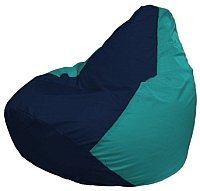 Кресло мешок Flagman груша макси г2 1 50 темно синий бирюзовый купить по лучшей цене