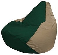 Кресло мешок Flagman груша макси г2 1 60 темно зеленый бежевый купить по лучшей цене