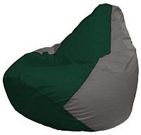 Кресло мешок Flagman груша макси г2 1 61 темно зеленый серый купить по лучшей цене
